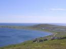 Looking down on Miquelon Village from Cape Miquelon, the north tip of Miquelon Island