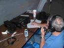 Dave Powers (KA0KCI) operating at the 20m FD Station.