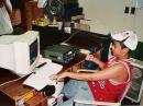 Qays "KC" AB2SH (12) operated 20M station and simultaneously logged qso to the PC. (Photographer: John W. Luebs, N2PMQ).