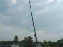 Main Antennas at 110 ft - the crane can go higher, but cable concerns made 110 ft the right height.