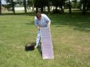 N8MR adjusting the solar panel for best angle to the sun.