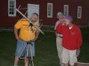 That's Mark-WA0MHJ, Roger-K0MPH, two great CW ops, and our GOTA Mitch-KC0JFY, examining the satellite station.