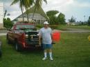 Aris Javier-WP4DX waiting for some help to unmount the antennas from his car