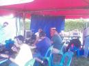 Sunday morning operating 20m and 40m phone  while Danny and Angel-NP4CQ (back) observe. . . 