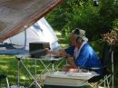 Gene, AA8MI working 40 meters with a loop.  Very intense 
and very warm!