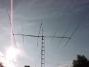 One of the tri-bander beams used for Field Day 2002. This one was used for 20 Meters.
