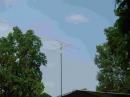 Tri-band beam on portable tower
