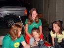 AI4EA(left)and KI4DWE(right)showing Tiffany (10 years old) and Jessica (13 years old)how to make contacts on 80 meters