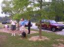 Wilburn answers visitors' questions on ham radio