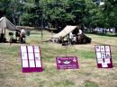Our perimeter signboards engaged the curiosity of spectators, overcame their natural resistance to being sales-pitched, and drew them within talking/listening range.