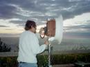 Dale AF1T serching for signals at sunset (Gay Head Lighthouse)