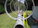 WB4SLM'S 55 ELEMENT 23 CM LOOP YAGI ON A STEP LADDER REPORTED 53 SIGNALS FROM W4WA A DISTANCE OF 120 MILES