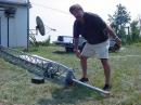 Dale-K3DD prepares the 432mhz mast.