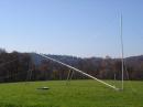 The 80m vertical on it's way up (Okt. 2005) - it has to be gone by beginning of march, the farmer is reclaiming his territory.