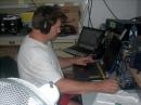 David (K3LP) sending/receiving cw during the contest as FS5UQ