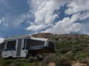 Trailer and antenna site.