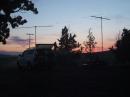 The local birds would get me up early so, crank up the generator, make a pot of coffee, CQ contest.