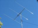 The work-horse three element 6 meter beam at 33 feet, pointed east.