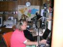 KC2GLG working 6m SSB while KB2MER scans the PSK31 waterfall for more contacts