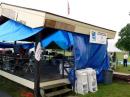 The main operations center - the gazebo at the beach at Harbor Island Park in Mamaroneck, New York.