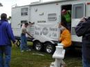At the Horton's Point Lighthouse, members of the Peconic ARC start setting up Saturday morning.