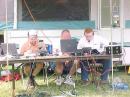 Our HF stations showing starting from the left, KC8WVZ John, center KC8TJB Tom and the newcomer to the MSSN on the right Derek KC8VKB.
