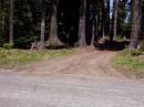 N7DLV has arrived!  This driveway leads to the Field Day site.  FS Road #70 starts out paved and ends up as a gravel road.  The altitude here is about 4500 feet.