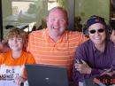 Three generations of hot operators -:-  aspiring Tech Jaden, his dad K0FW, and granddad K0CVY feel the radio-active glow