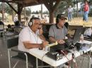 Jack Ciaccia, WMØG and Gary Carroll, WØQN "running them" on the SSB station.