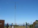 20M beam up, and gin pole secured