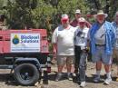 The entire K7A Field Day was run on biodiesel fuel.
(l to r) K5RC, N7XM, W1YL, K5NA, K7AO