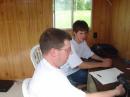 KG8RF and KC9FSH running the voice station