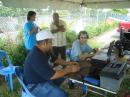 Buddy Jose-KP4ES working 15 meters CW while Tomas-WP4BH is telling a story. At the back Nestor-WP4BL and far right Pedro-KP4SQ listening.