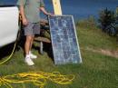 KG4IPO setting solar battery charger