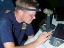 Jake Colgrove (KB0WXS) operates on 40 meters about 01:45 local time June 25 during Field Day.