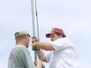 Jake Colgrove (KB0WXS) and Eric Weber (KC0AHK) put the finishing touches on the VHF dipole installation prior to starting Field Day exercises June 24.