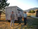 Steve, Dennis and Deloss after settin up two 80 meter loops in the 95 degree heat of the Utah Desert.