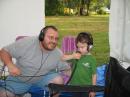 Dawson Amos working his first HF contact.