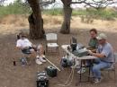 Tom, WY7W, in CW mode; Bruce, WA1BZQ, in Log mode; and John, WD7F, in Supervisory mode.