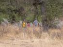 Craig, KD7TXO, and his Harmonic, Clint, searching everywhere for the elusive Arkansas. We never did find it.