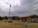 The Dallas ARC Field Day site, 2006.  Thanks to Sergio-KC5FEX for use of the bucket truck!  It truly was awesome and made the installation very easy!  All photos courtesy of Joe Isabella, N3JI.