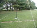 4 raised radials on a 40M vertical.  Thanks to the Force 12 antenna DXpedition notes for this idea.