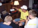 Al's son Alex making his first contact with his freinds