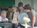 Bud, N3TIR, at the Satellite station with Boy Scouts.
