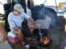 Dennis, KH6XT, provided Saturday evening's meal for the team.