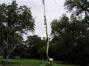Our backup antenna used the trailer mounted bucket lift to support a 40M rotatable dipole and 2 element tribander.
