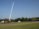 100 foot crane that supported the club's 75 meter log periodic dipole array and 160m dipole