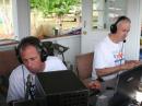 L-R Keith W4KTR and Bill K4WPM logging early morning Q's