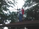 Barry, K5VIP, and Tom, KI4HNF, put the final touches on our beam.