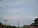 2 mast at 40 feet with 6m, 2m, 70cm and USA Flag
